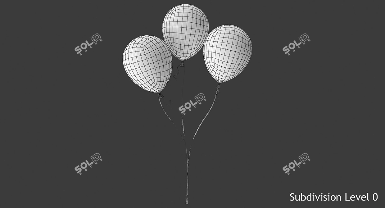 Vibrant Balloon Assortment 3D model image 6