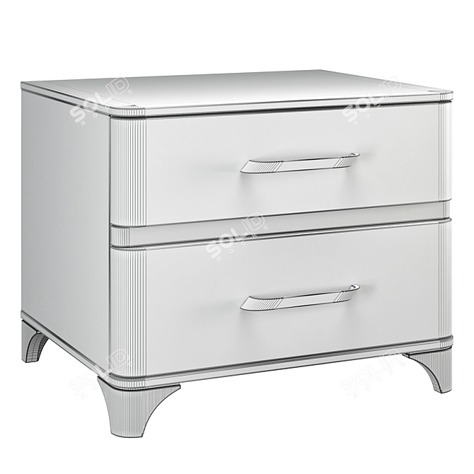 Camelgroup Maia Silver Bedside Tables 3D model image 4