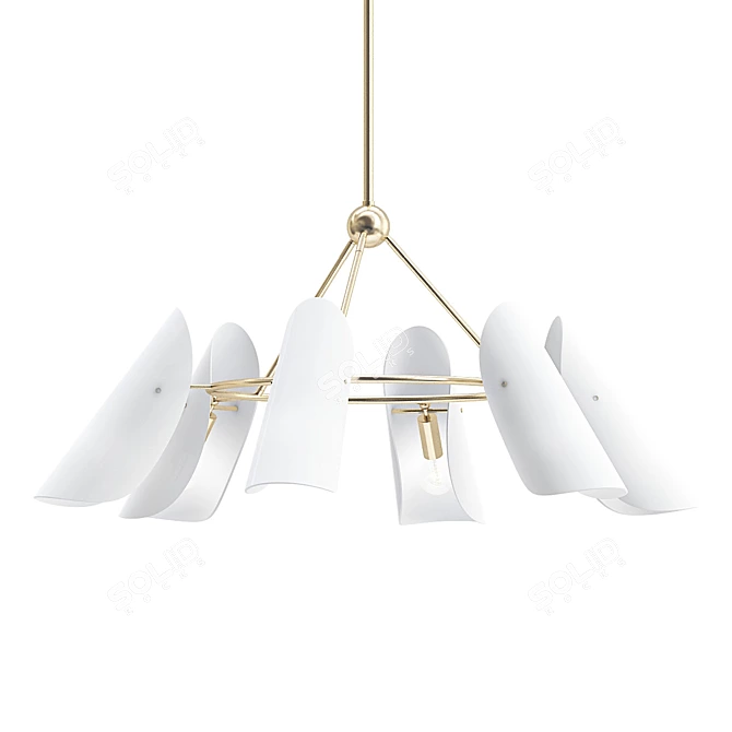 Elegant AERIN Chandelier 3D model image 1