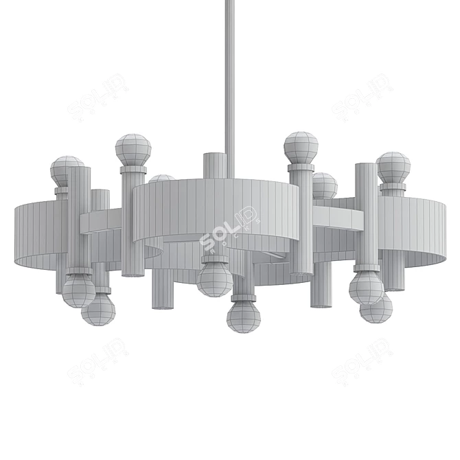 Radiant Glow Chandelier 3D model image 2