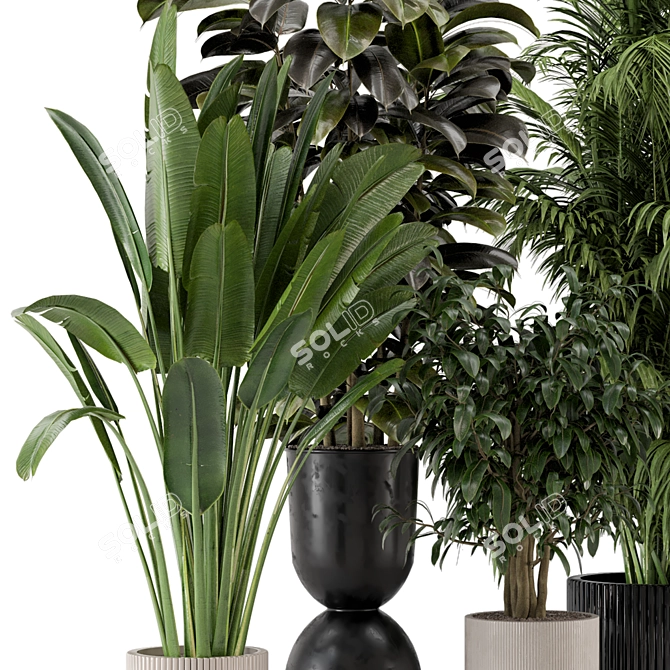 Ferm Living Indoor Plants: Bau Pot Large - Set 552 3D model image 5