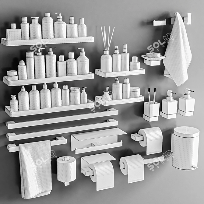 Sanco Agora: Stylish Bathroom Accessories 3D model image 6