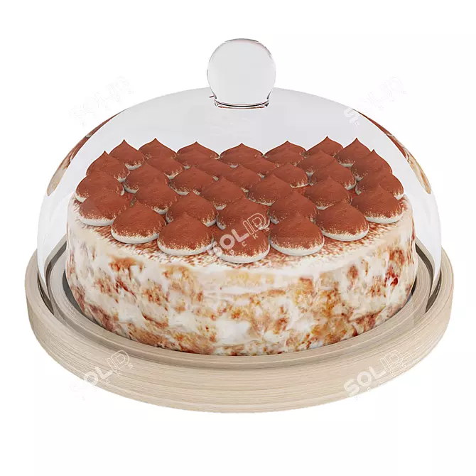 Decadent Tiramisu Delight 3D model image 1