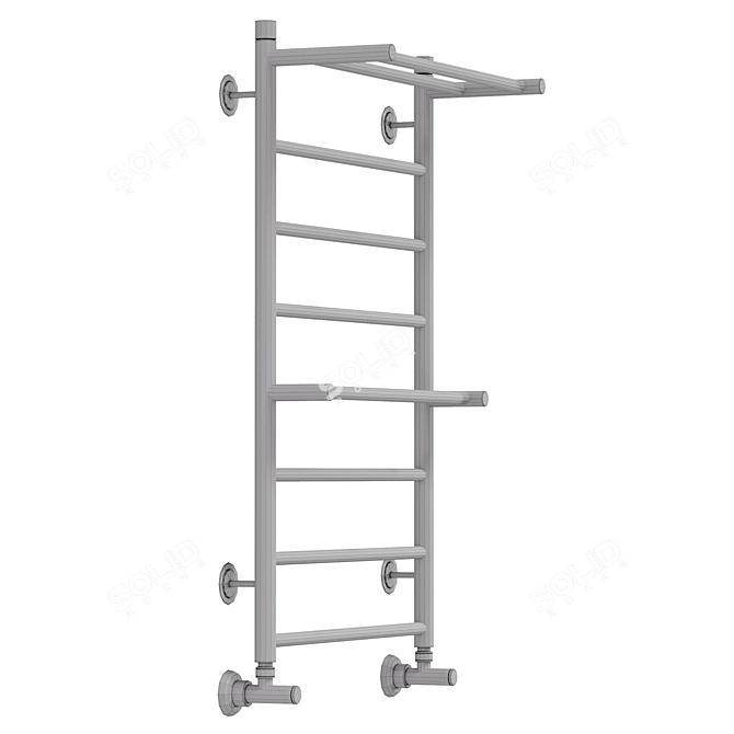 Ancona Water Heated Towel Rail: Stylish & Efficient 3D model image 2