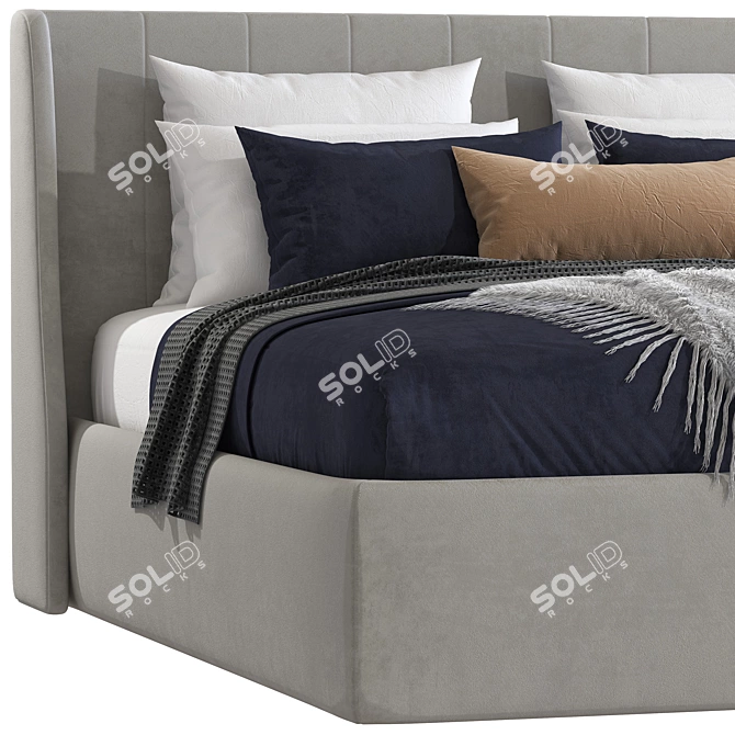 Elegant Double Bed 81: 3D Model with TurboSmooth and Multiple Colors 3D model image 4