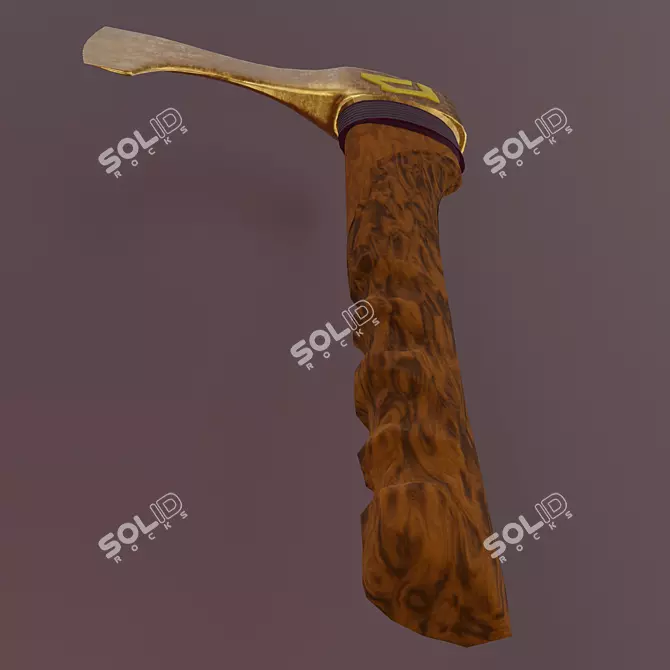 Title: Low-Poly Stylized Axe 3D model image 4