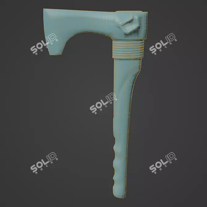 Title: Low-Poly Stylized Axe 3D model image 6