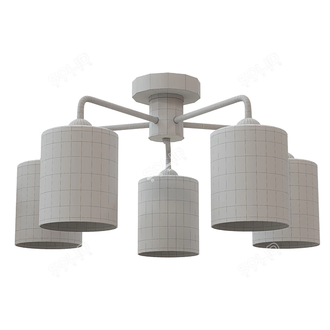 Elegant Loft Chandelier - OM-8144 3D model image 2