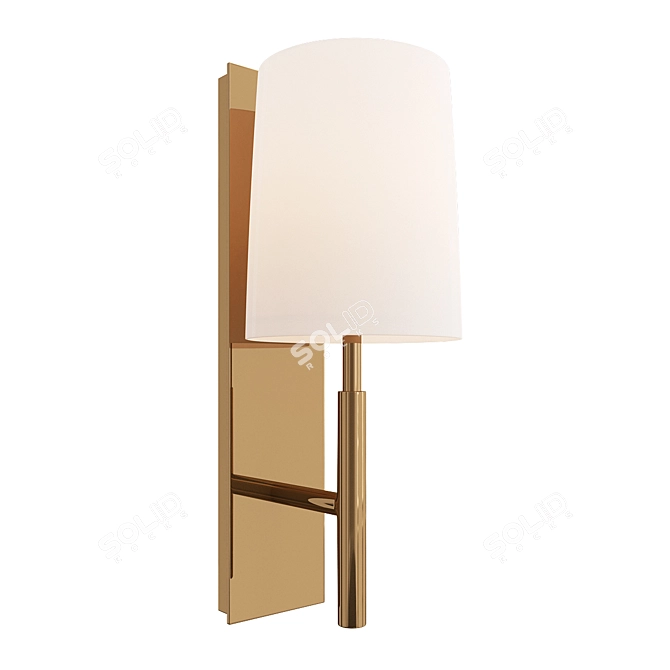 Modern Clarion Medium Sconce 3D model image 1