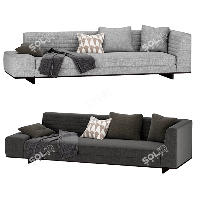 Contemporary Roger Sofa by Minotti 3D model image 2