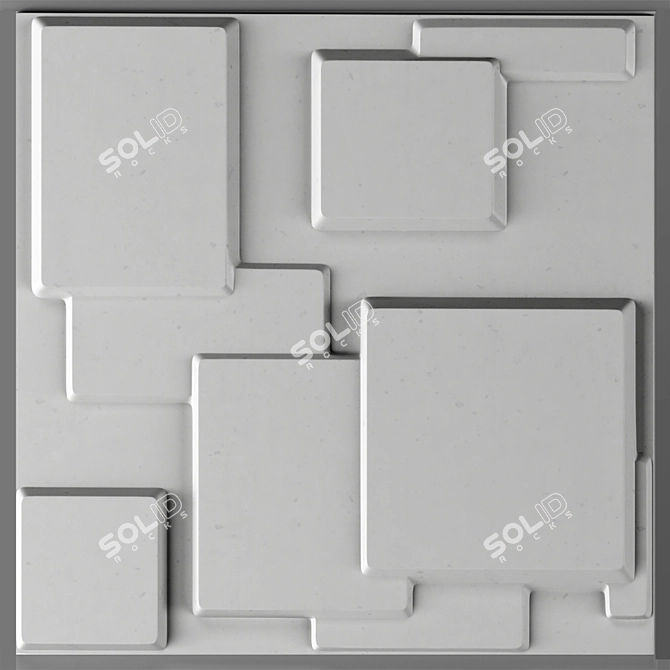 3D Decorative Wall Panel - 30x30 cm 3D model image 2