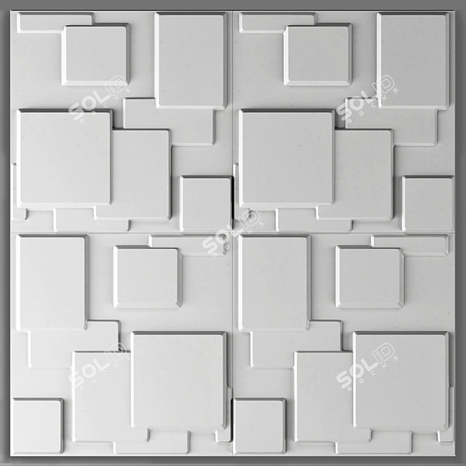 3D Decorative Wall Panel - 30x30 cm 3D model image 5