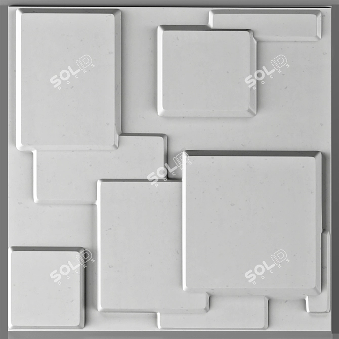 3D Decorative Wall Panel - 30x30 cm 3D model image 6