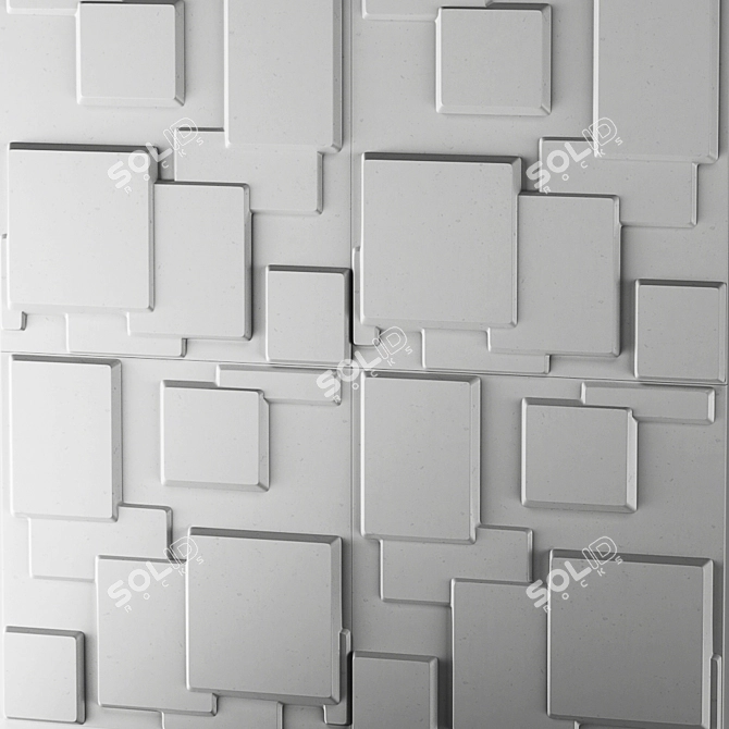 3D Decorative Wall Panel - 30x30 cm 3D model image 8