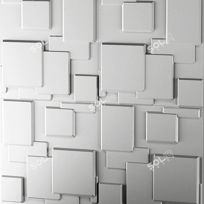 3D Decorative Wall Panel - 30x30 cm 3D model image 9