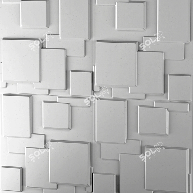 3D Decorative Wall Panel - 30x30 cm 3D model image 10