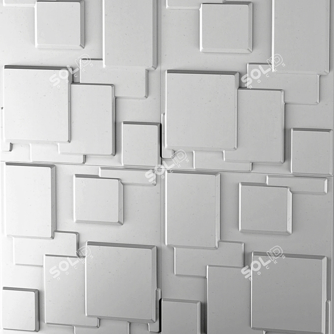 3D Decorative Wall Panel - 30x30 cm 3D model image 11