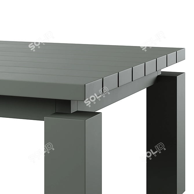 Modern Metal Outdoor Coffee Table 3D model image 2
