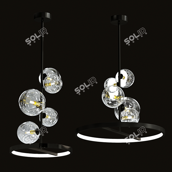 Modern IONA B Pendant Light 3D model image 2