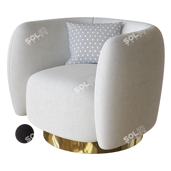 Eichholtz Roxy Swivel Chair: Sleek, Elegant Design 3D model image 1