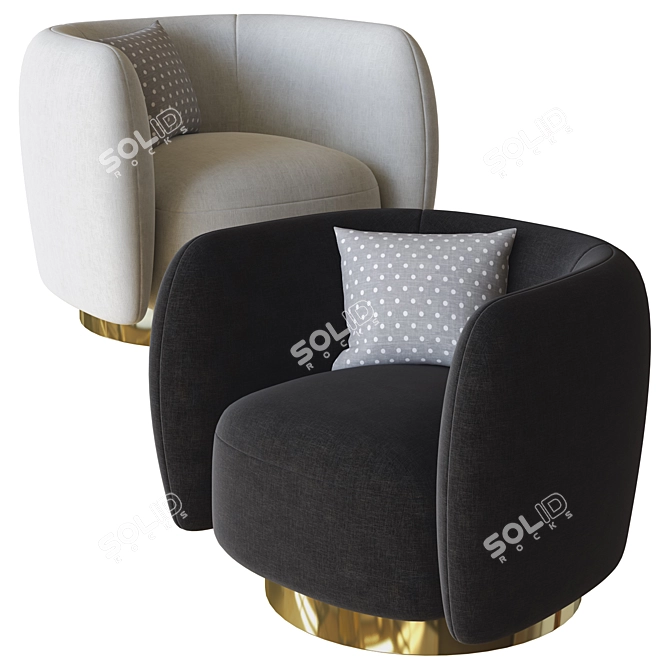 Eichholtz Roxy Swivel Chair: Sleek, Elegant Design 3D model image 2