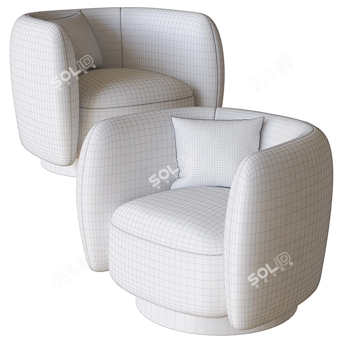 Eichholtz Roxy Swivel Chair: Sleek, Elegant Design 3D model image 3