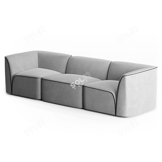 Flora Organic Modular Sofa 3D model image 3