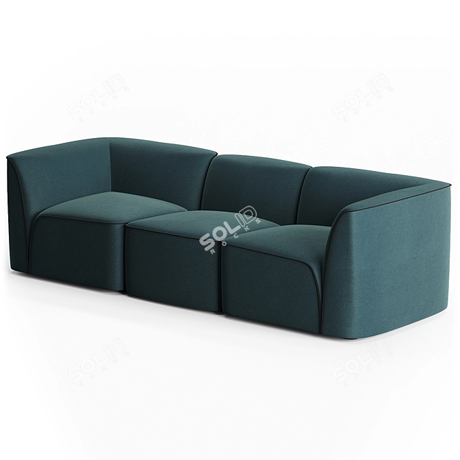 Natural-inspired Flora Sofa 3D model image 2