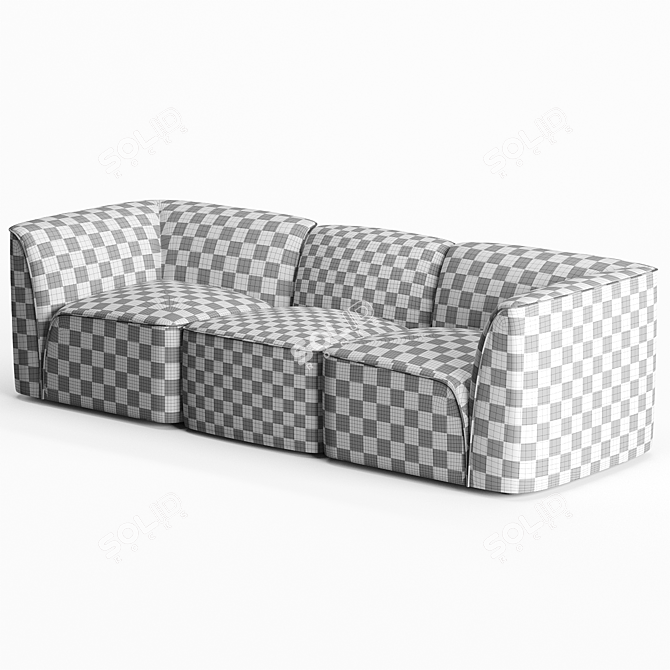 Natural-inspired Flora Sofa 3D model image 5