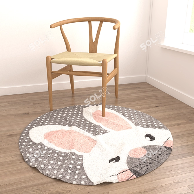 Versatile Collection of 8 High-Quality Rugs 3D model image 2