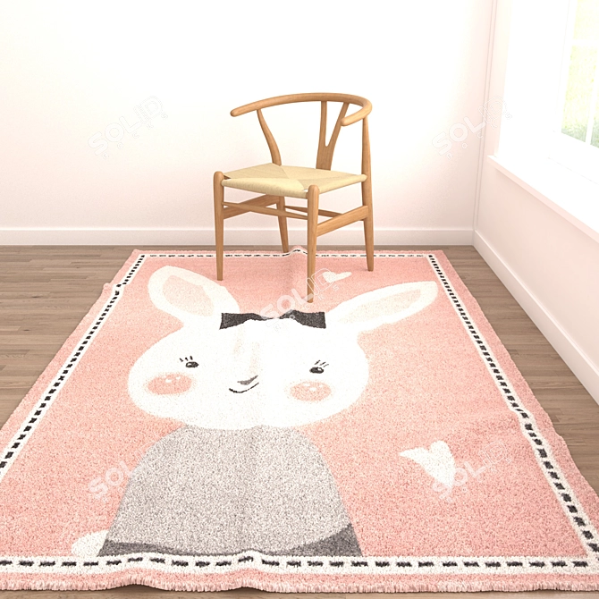 Versatile Collection of 8 High-Quality Rugs 3D model image 5