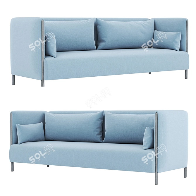 Modern ColourForm Two-Seater Sofa 3D model image 1