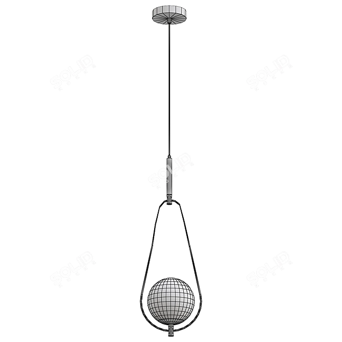 Stylish Globo Pendant Light 3D model image 2