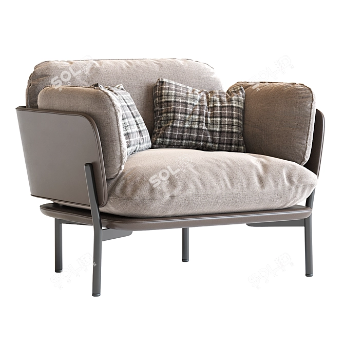  Sleek Sussex Armchair: Contemporary Comfort 3D model image 1