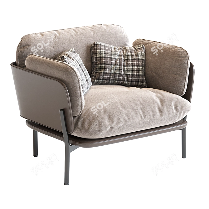  Sleek Sussex Armchair: Contemporary Comfort 3D model image 3