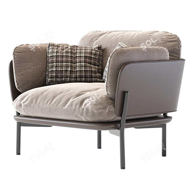  Sleek Sussex Armchair: Contemporary Comfort 3D model image 4