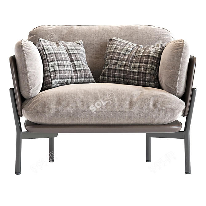  Sleek Sussex Armchair: Contemporary Comfort 3D model image 6