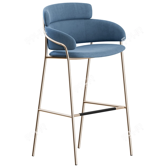 Elegant Strike Stools: Sleek Design, Superior Comfort 3D model image 2