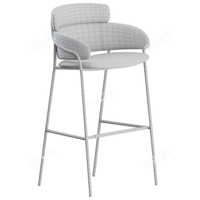 Elegant Strike Stools: Sleek Design, Superior Comfort 3D model image 3