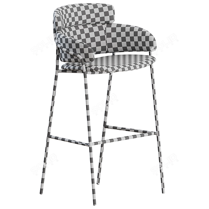 Elegant Strike Stools: Sleek Design, Superior Comfort 3D model image 4