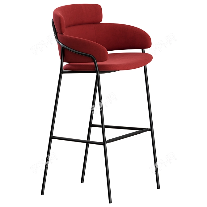 Elegant Strike Stools: Sleek Design, Superior Comfort 3D model image 6