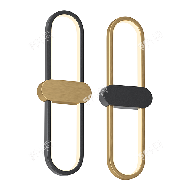 Elegant LED Wall Lamp Honor 3D model image 2