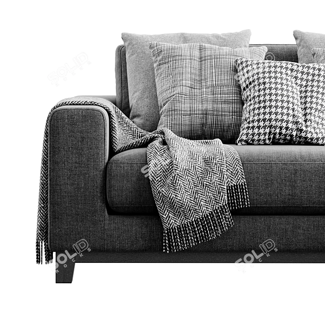 Frankfurt 3 Seater Lounge Sofa: Modern & Stylish 3D model image 3