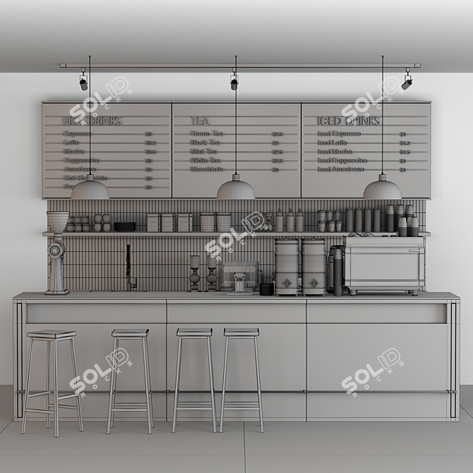 Coffee Shop 05: FBX Export, Centimeter Units 3D model image 6