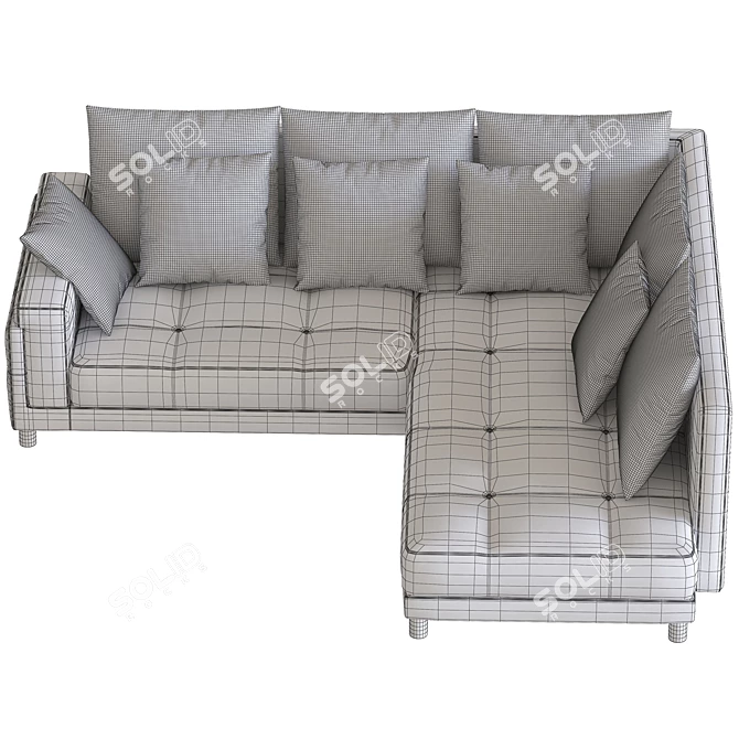 BEATE Corner Sofa: Modern, Stylish, and Spacious 3D model image 3