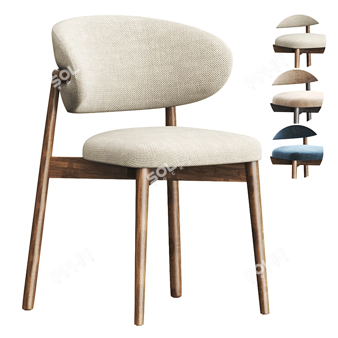 Oleandro Chair: Modern Wood Elegance 3D model image 1