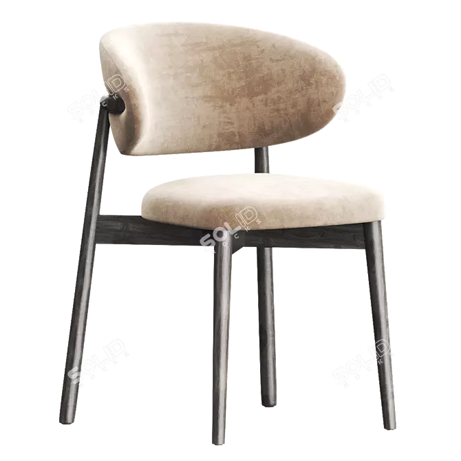 Oleandro Chair: Modern Wood Elegance 3D model image 2