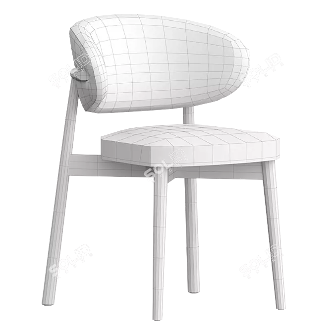 Oleandro Chair: Modern Wood Elegance 3D model image 4