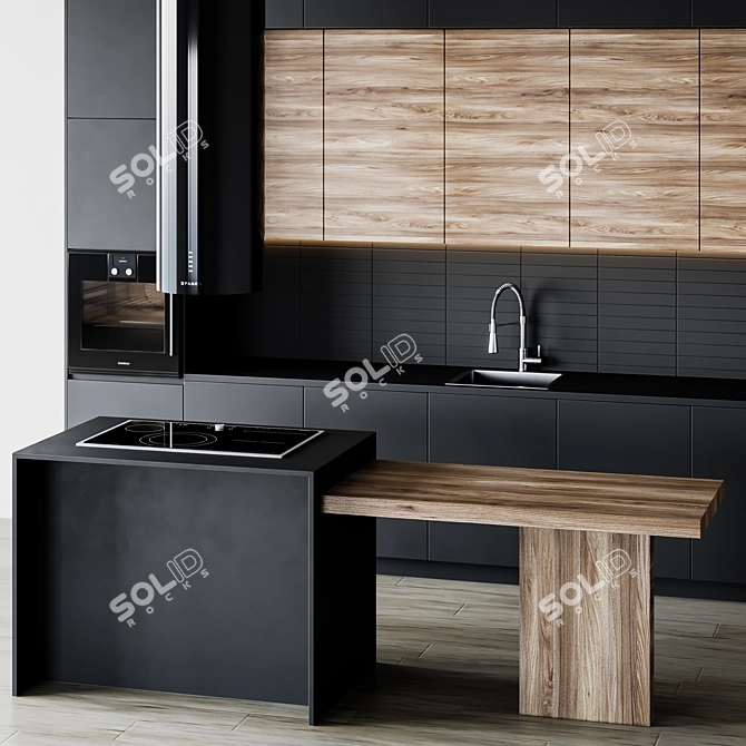 Italian Style Kitchen Set 3D model image 6