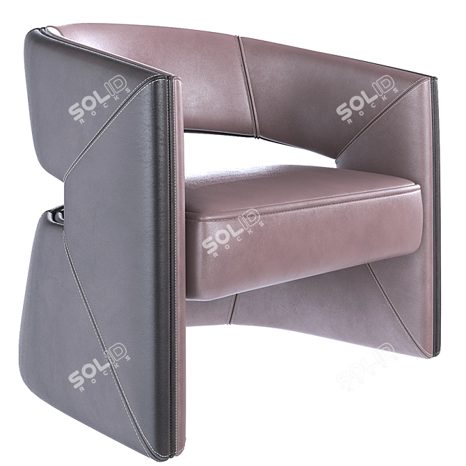 Modern Velvet Armchair - 1728 by Tecni Nova 3D model image 4